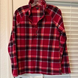 Eddie Bauer Plaid Quarter-Zip Pullover